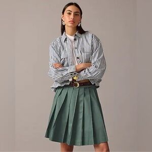 J. crew Size 18 Pleated mini skirt in stretch twill